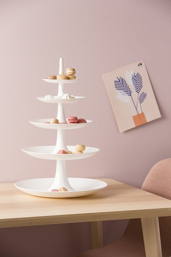 Fuente de Servir de Pisos Babell Big, blanco pastel