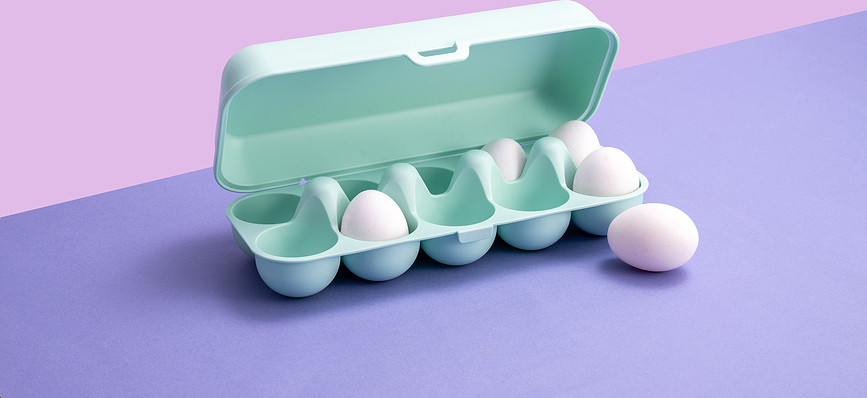 Huevera Eggs To Go, azul marino