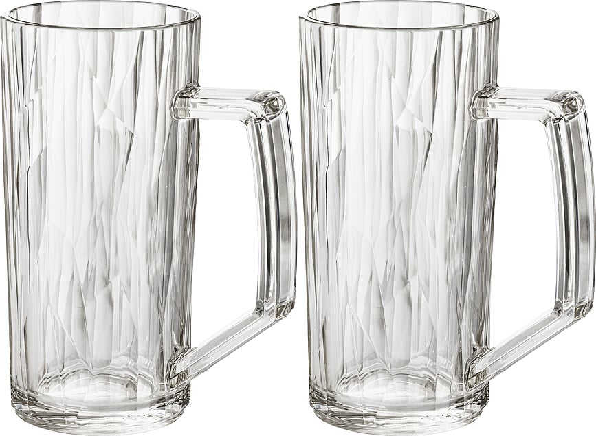 Jarras de cerveza Club No. 25 300 ml, transparentes, 2 unidades