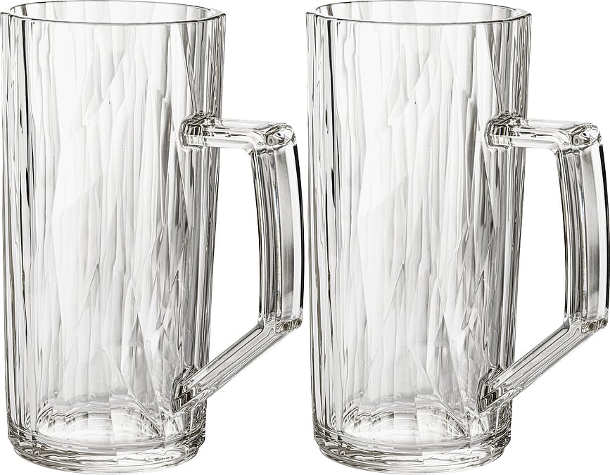 Jarras de cerveza Club No. 26 500 ml, transparentes, 2 unidades