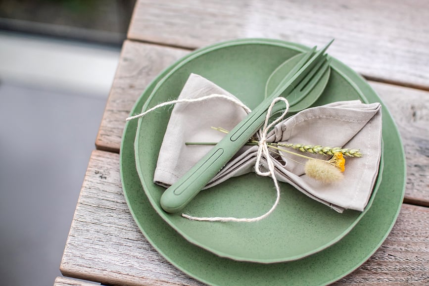 Klikk Organic Nature 2 Pribor za jelo zeleni 3-dijelni set