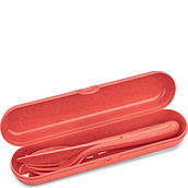 Klikk Ready Organic Nature Komplet sztućców koralowy w etui 4 el.