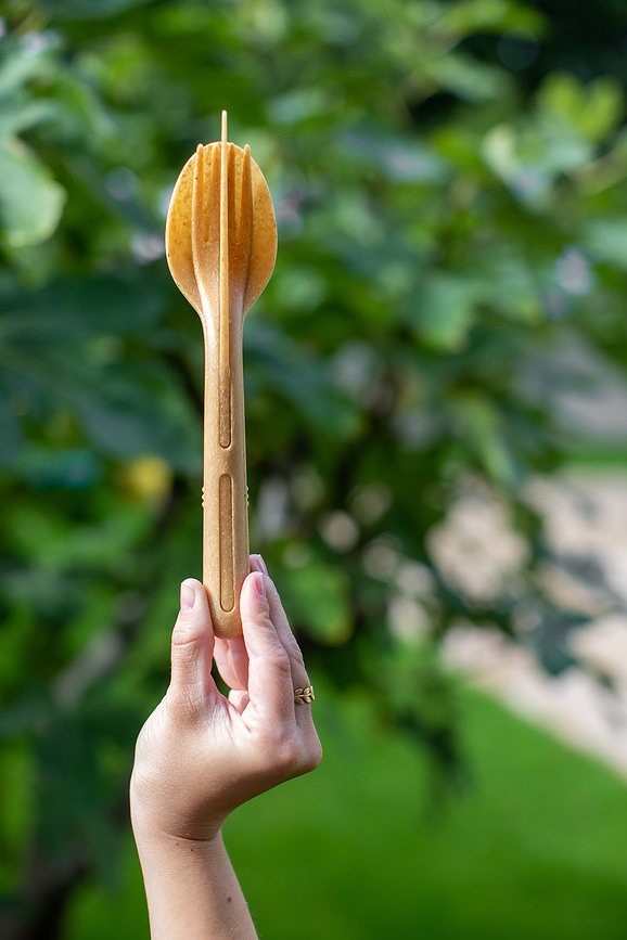 Klikk Ready Organic Nature Set Pribora za Jelo pješčani u etuiju 4 kom.