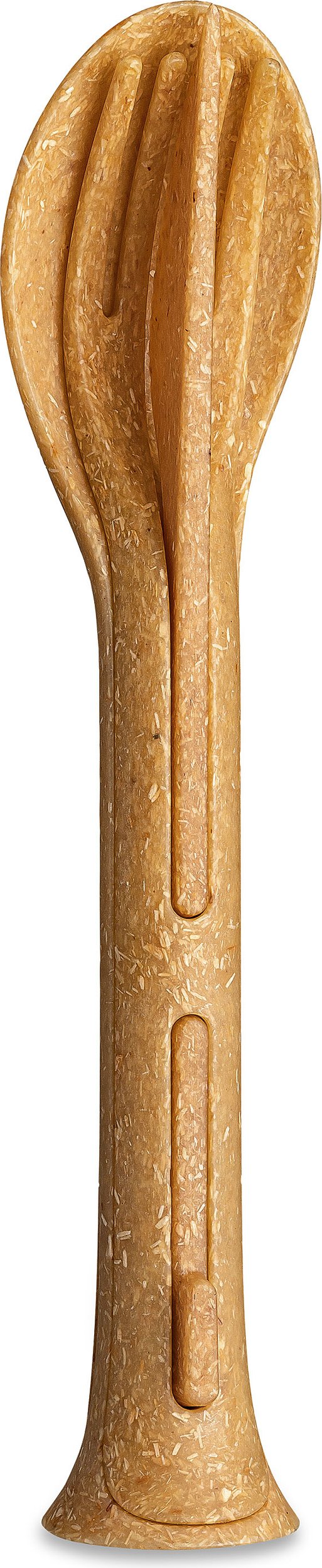 Komplet sztućców Klikk Pocket Organic Nature w kolorze drewna 3 el.