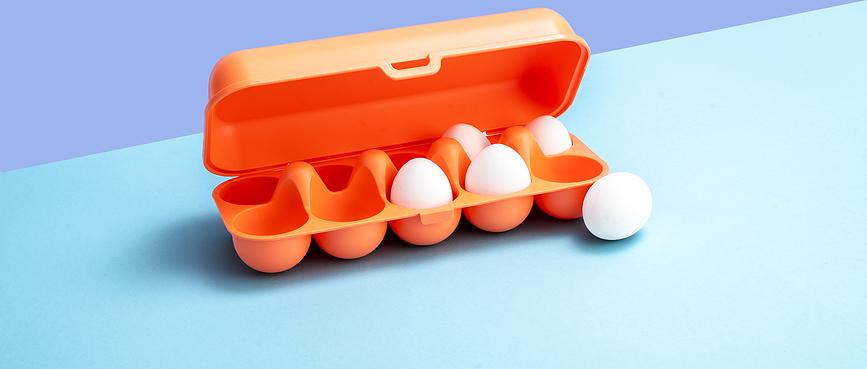 Контейнер для яєць Eggs To Go темно-синій