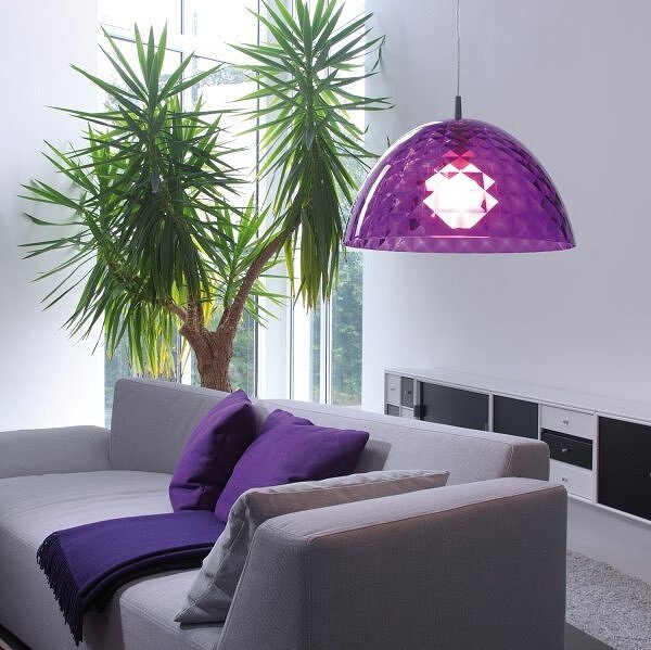 Lampa Stella priehľadná fialová