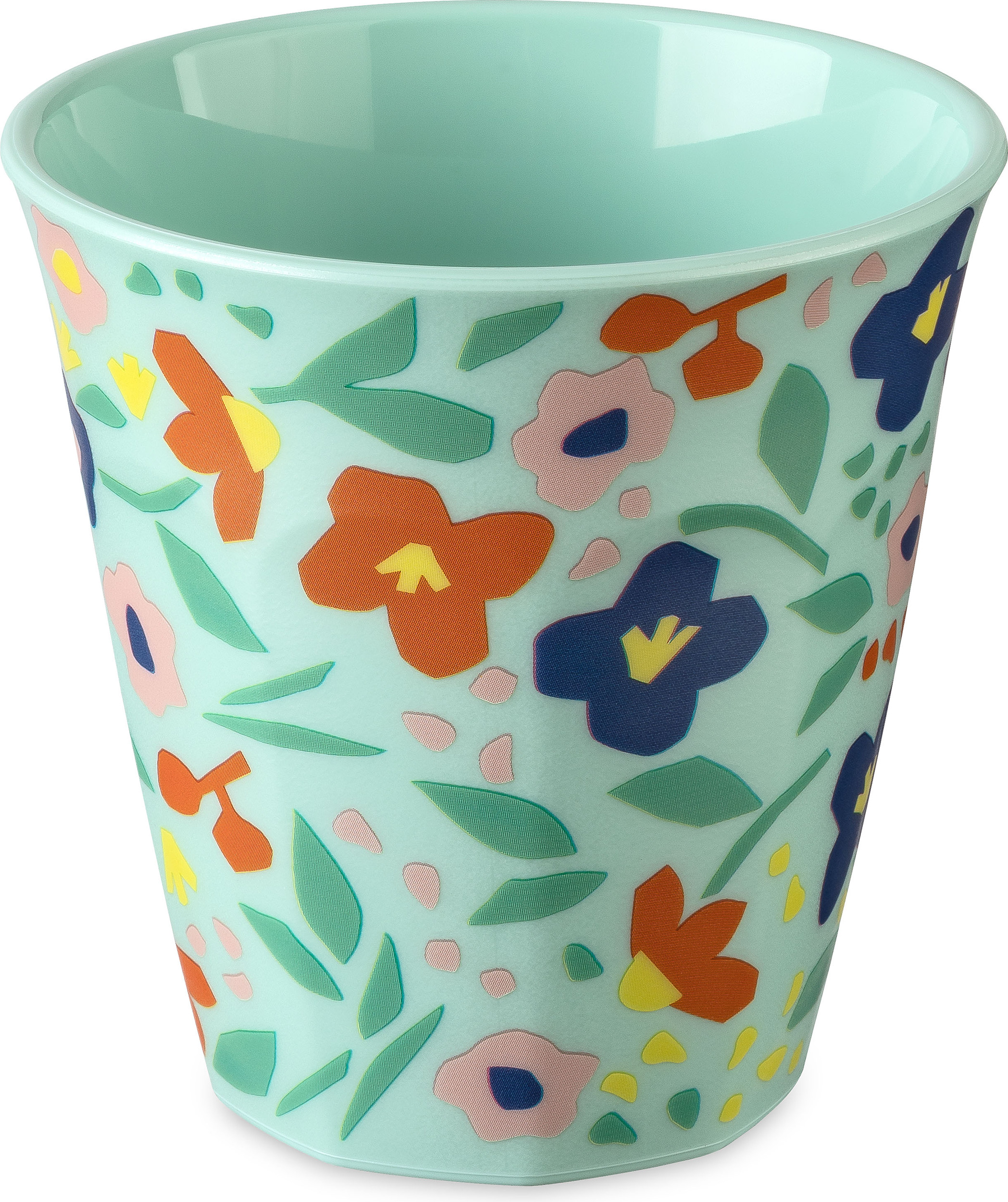 Nora Becher S mit Blumenmuster meerblau