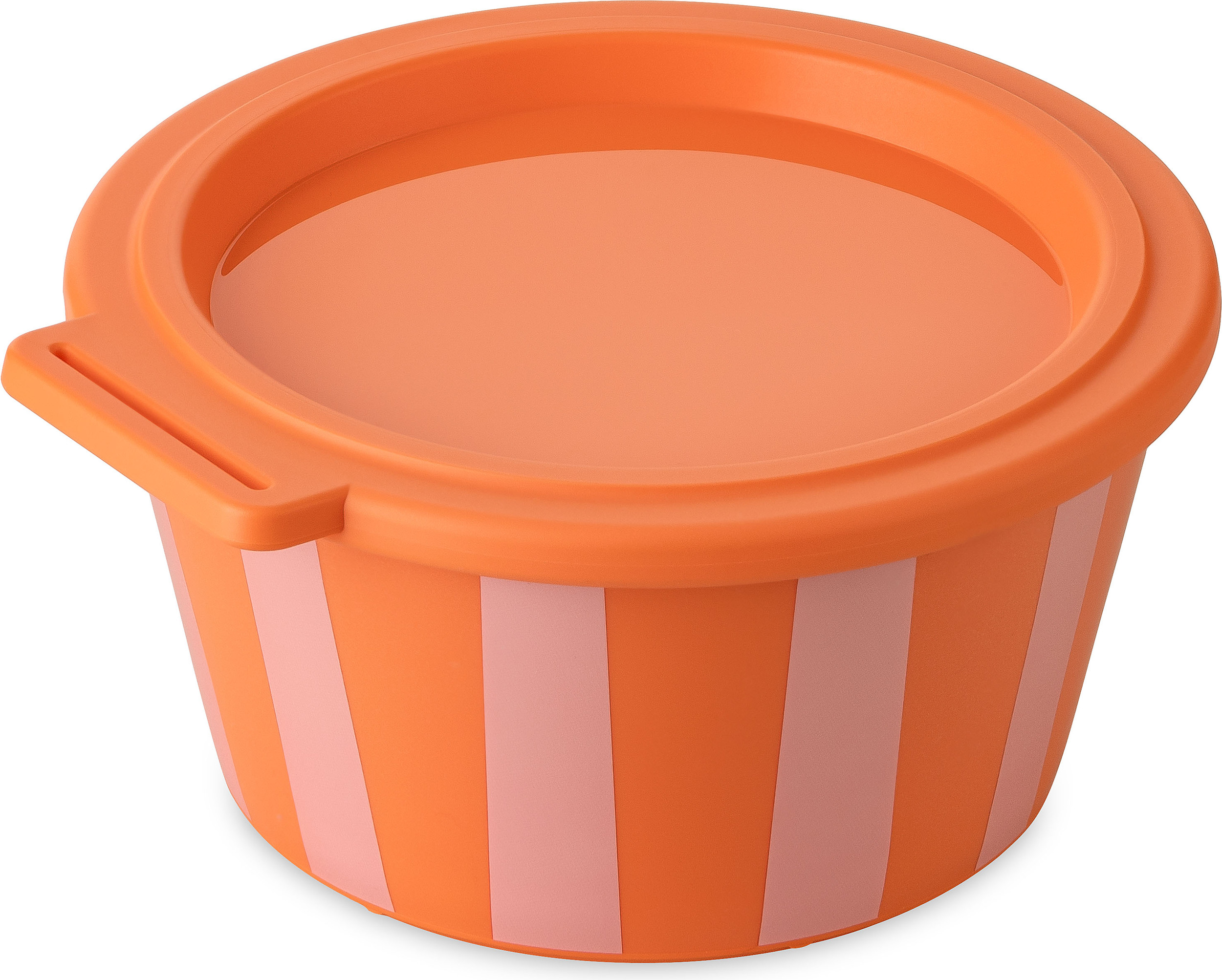Nora Behälter 700 ml gestreift orange-rosa mit Deckel