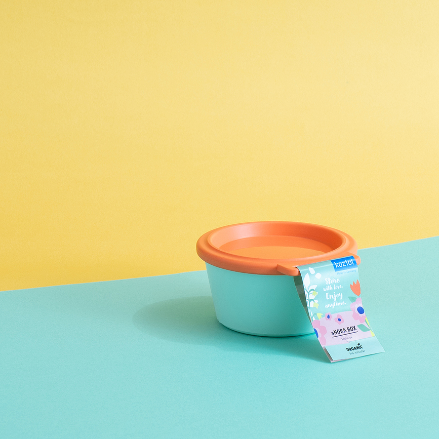 Nora Kuhinjski predalnik, 250 ml, roza, s pokrovom, cvetlični vzorec