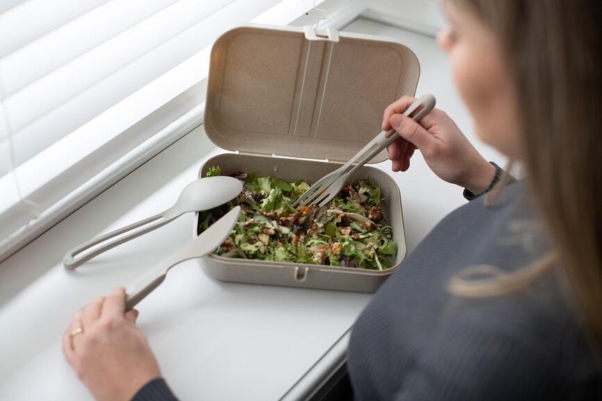 Pascal Organic Kutija za ručak L s pregradom siva