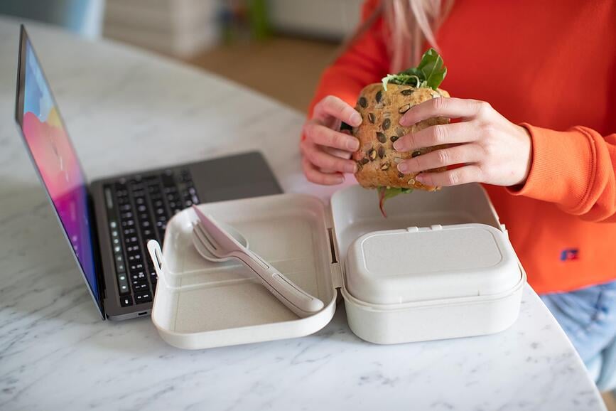 Pascal Organic Kutija za ručak L s pregradom siva