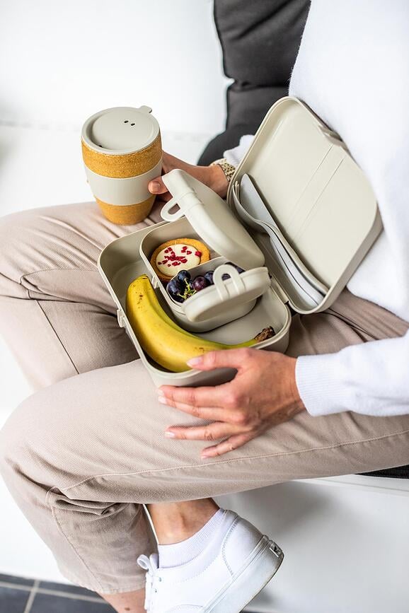 Pascal Ready Organic Posude za ručak s priborom za jelo pješčane Set od 4 dijela