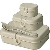 Pascal Ready Organic Lunchboxes sandy with cutlery 4 el.