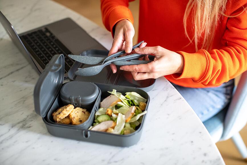 Pascal Ready Organic Δοχεία Φαγητού με μαχαιροπίρουνα, αμμώδη, 4 τμχ