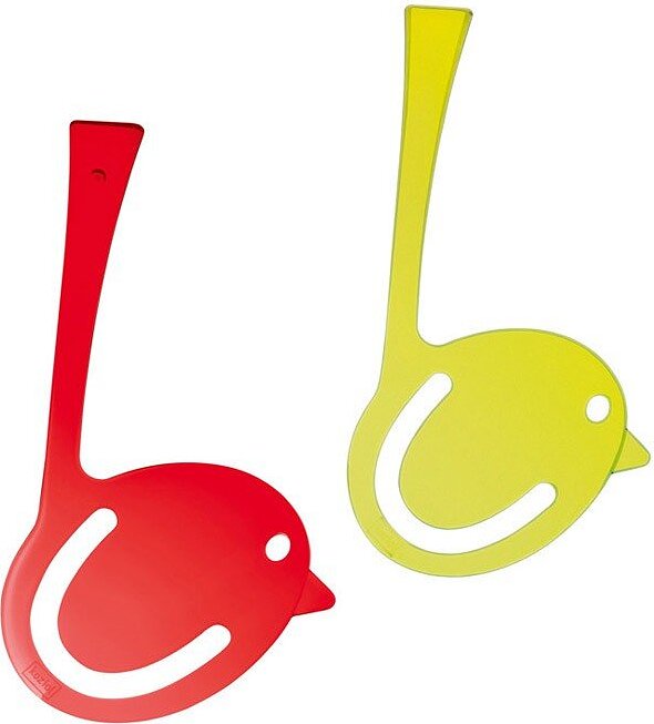 Pi:P Marque-pages, transparent olive et rouge, Lot de 2