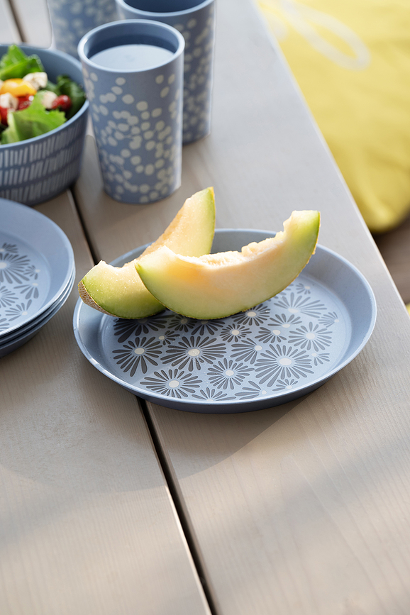 Plato Blomster Plate Daisy 20,5 cm, azul