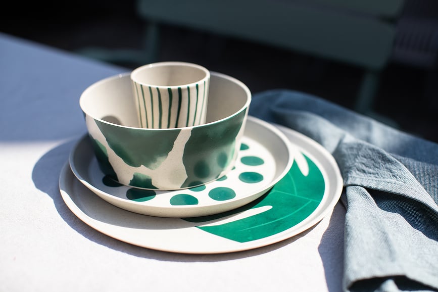 Plato Llano Connect Nature Monstera, 25,5 cm