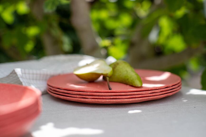 Platos Club Organic Nature, 26 cm, gris, 4 unidades