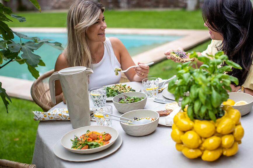 Platos Hondos Club Organic Nature, grises, 4 unidades