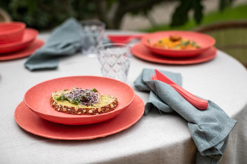 Platos Hondos Club Organic Nature, grises, 4 unidades