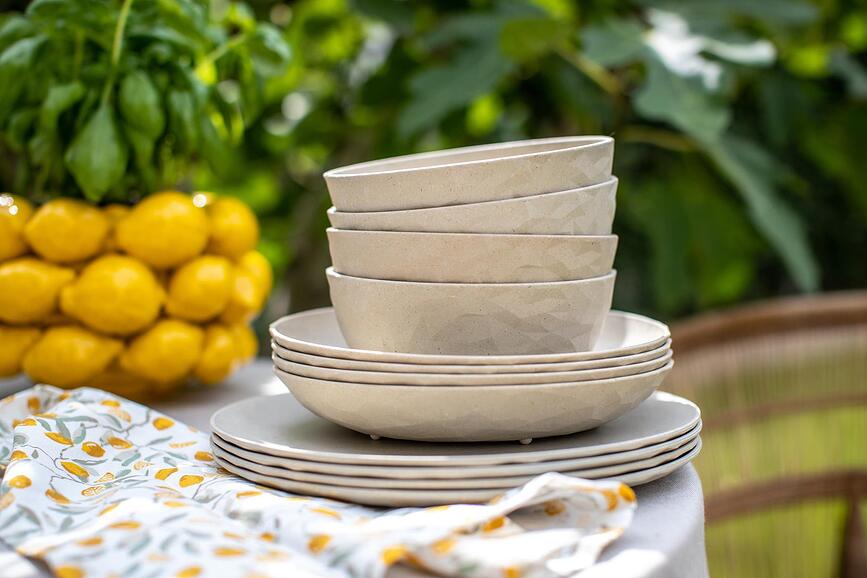 Platos Hondos Club Organic Nature, grises, 4 unidades