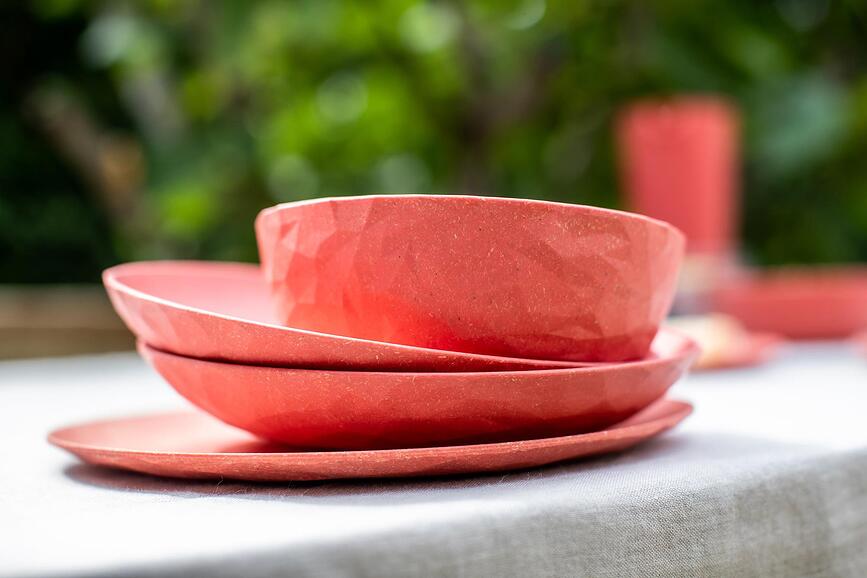 Platos Hondos Club Organic Nature, grises, 4 unidades