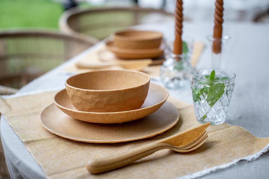 Platos Hondos Club Organic Nature, grises, 4 unidades