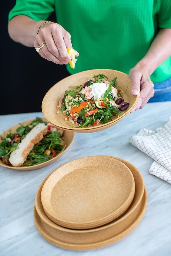 Platos Hondos Connect Organic Nature, grises, 4 unidades