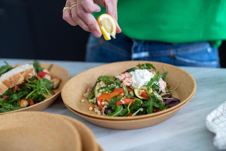 Platos Hondos Connect Organic Nature, grises, 4 unidades