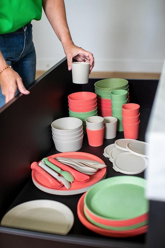 Platos Hondos Connect Organic Nature, grises, 4 unidades