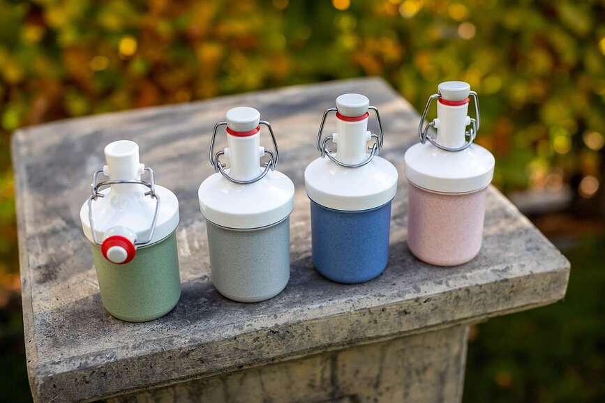 Plopp To Go Mini Organic Steklenica za vodo, 200 ml, rdeča