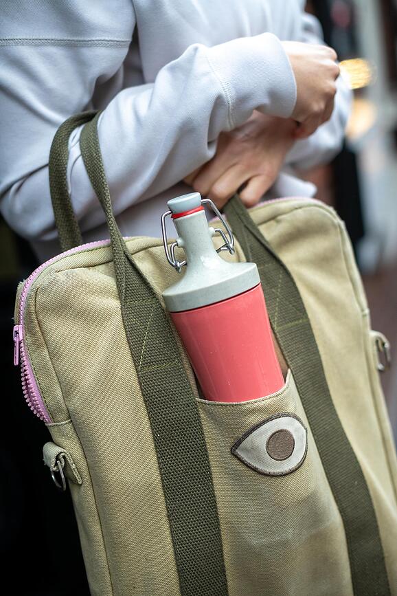 Plopp To Go Organic Nature Steklenica za vodo, siva