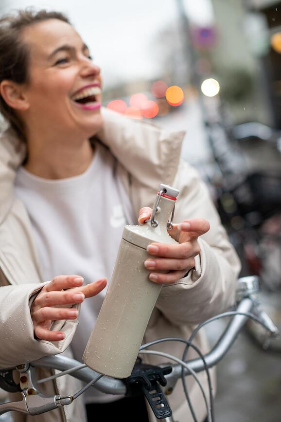 Plopp To Go Organic Nature Steklenica za vodo, siva