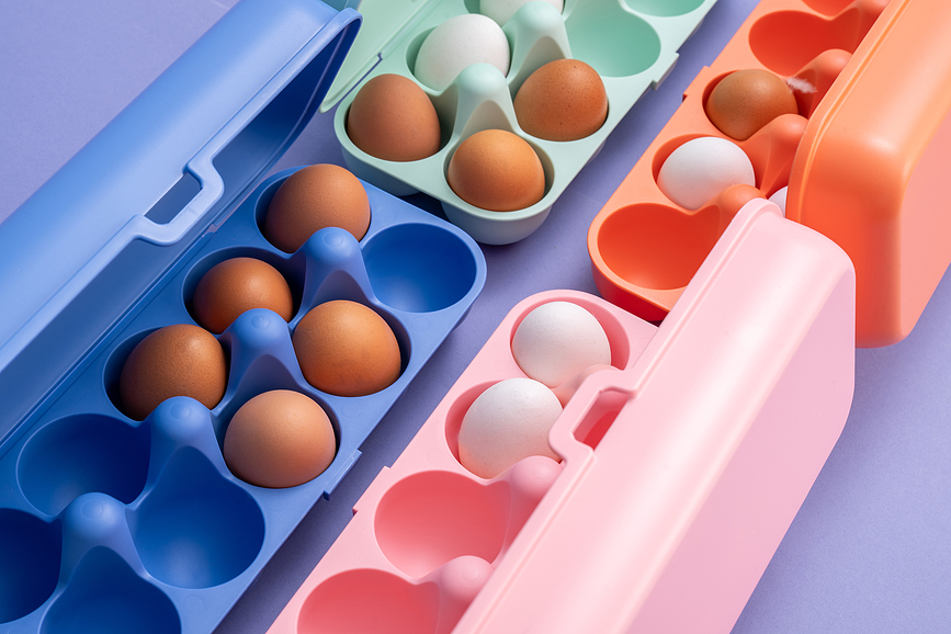 Posoda za jajca Eggs To Go, oranžna