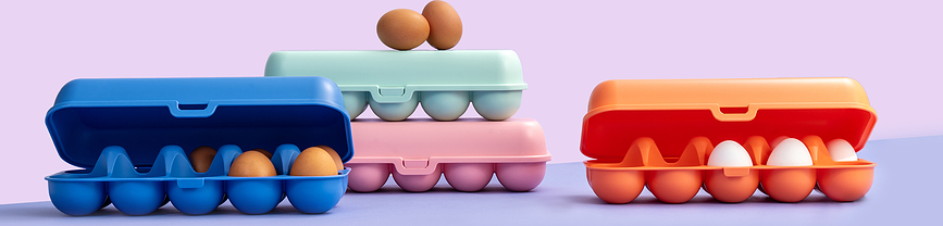 Posoda za jajca Eggs To Go, oranžna