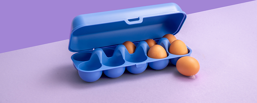 Posoda za jajca Eggs To Go, oranžna