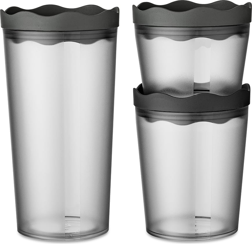 Prince Oslo Organic Nature Posode za živila, sive, 3 kosi