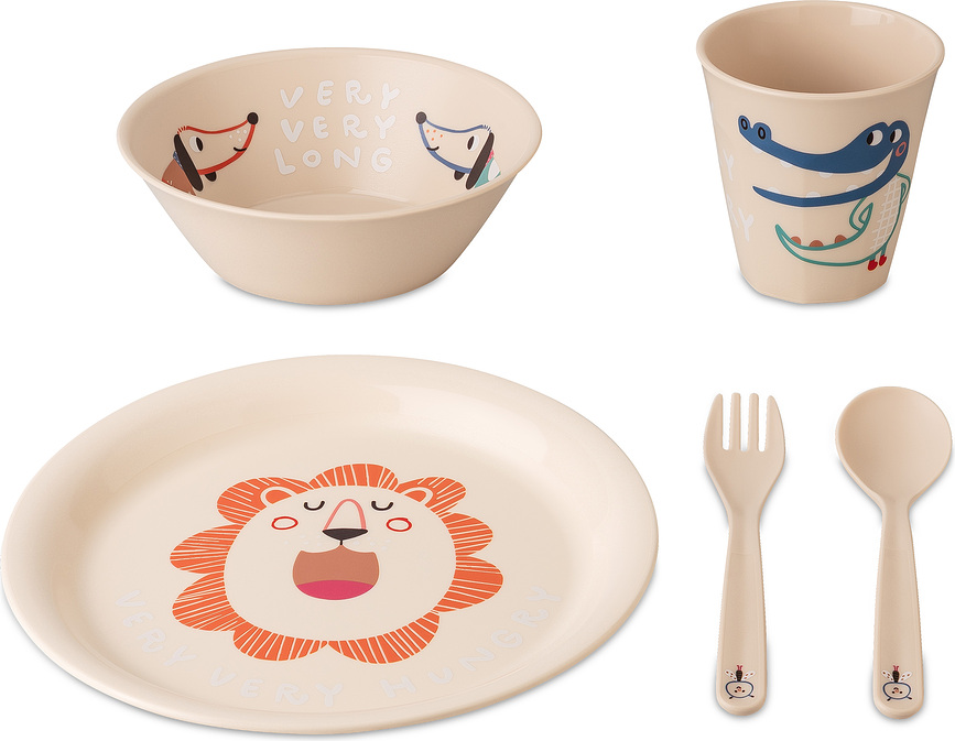 Set de Mesa Infantil Very very at home, beige, Set de 5 piezas