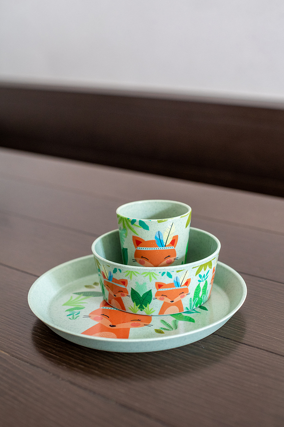 Set de Vajilla Infantil Connect Organic Harry, Set de 3 piezas