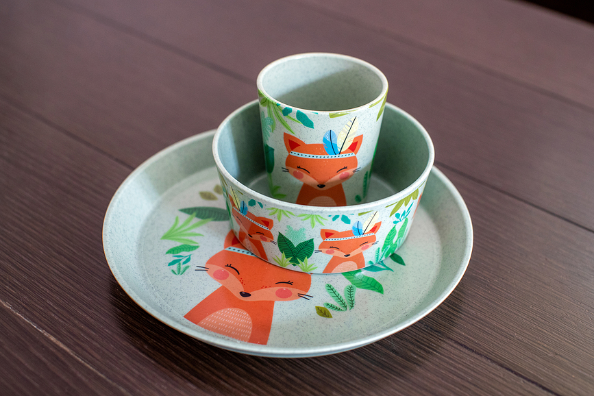 Set de Vajilla Infantil Connect Organic Harry, Set de 3 piezas