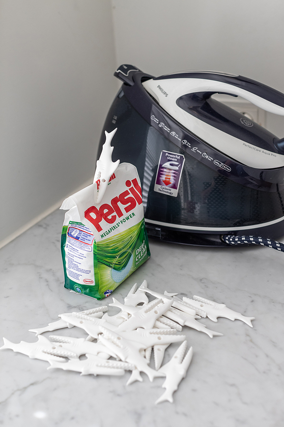 Sharky Recycled Κλιπ για Σακούλες Τροφίμων, γκρι και μπεζ, 20 τμχ