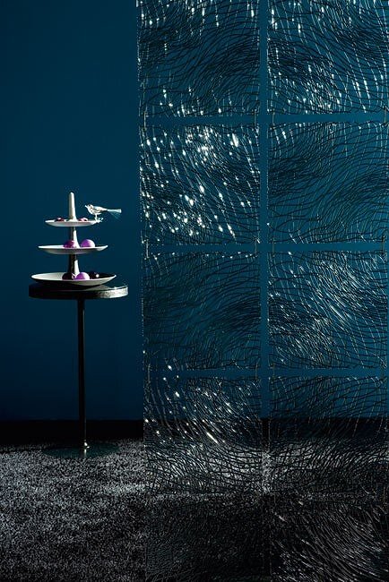 Silk Panneau Décoratif, bleu intense