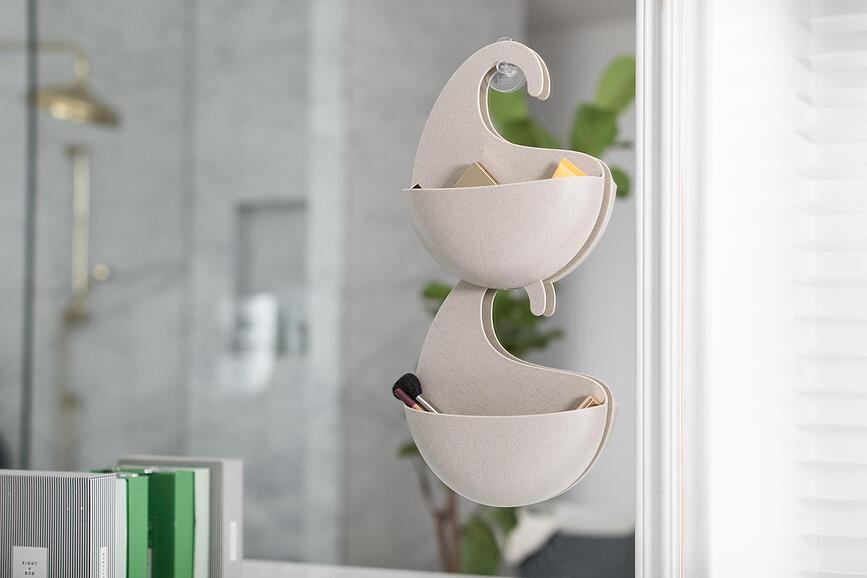 Surf Recycled Étagère pour salle de bain M, blanche