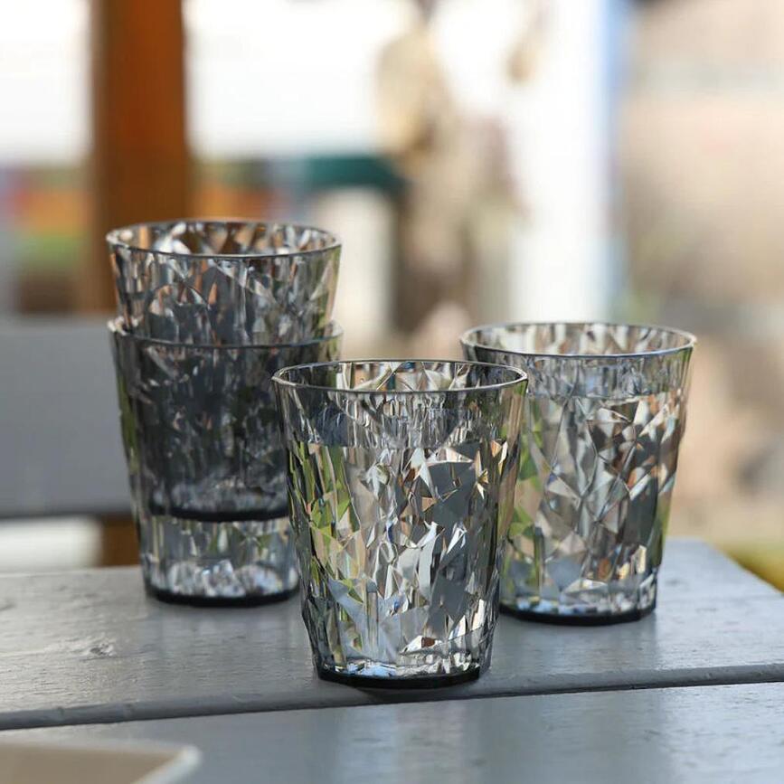 Lot de 4 tasses Club No. 1 250 ml, rose transparent