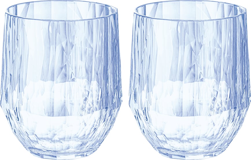 Tasses Club No. 23 200 ml, bleu transparent, lot de 2