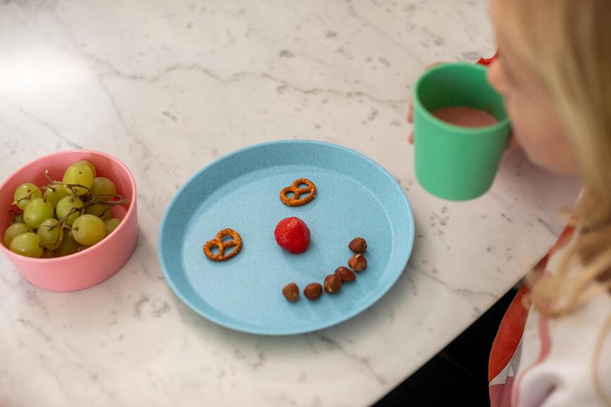 Taza infantil Connect Organic Nature, 190 ml, motivo manzana verde