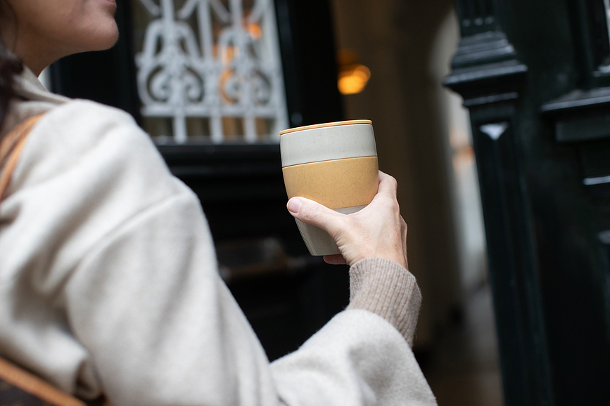 Taza térmica Aroma To Go 2.0 Organic Nature, 400 ml, celeste