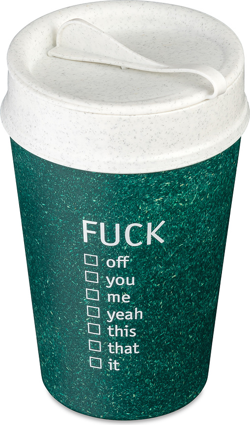 Taza Térmica Iso To Go, Organic Nature, diseño "Fuck"