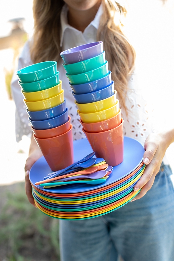 Vajilla Nora Lollipop, para 4 personas, Set de 16 piezas