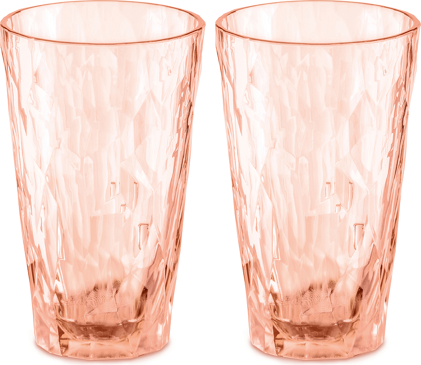 Verres Club No. 6 quartz rose, lot de 2